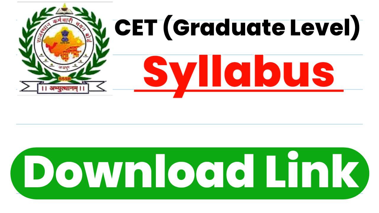 CET Graduate Level Syllabus PDF Download 2024 in hindi